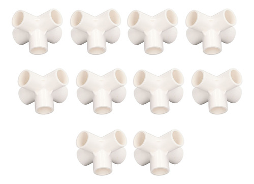10 Piezas De Accesorios De Tubería De Pvc, 20 Mm, 5 Vías, Án