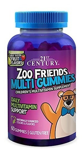 21st Century | Zoo Friends® Multi  I 60 Gummies I Importado