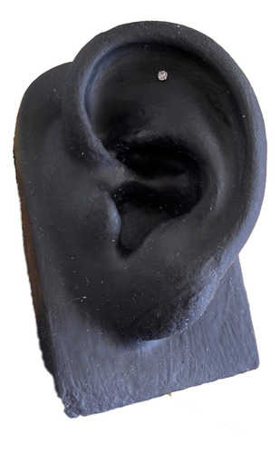 Piercing De Titânio Pedrinha De Luz Orelha Medusa Flat 2mm Cor Prateado