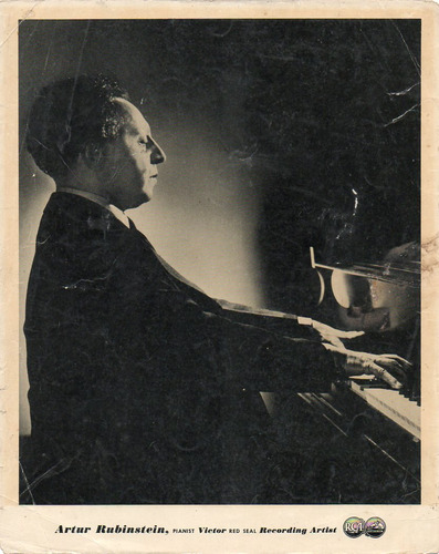 Fotografía Original Artur Rubinstein Pianista Rca Victor Red