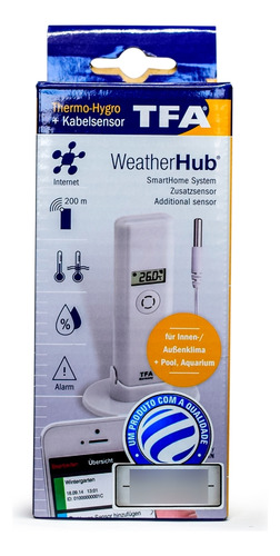 Transmissor De Temperatura E Umidade Weatherhub Tfa