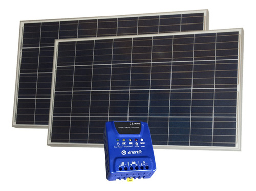 Kit Panel Solar 120w Regulador Solar 20a Enertik