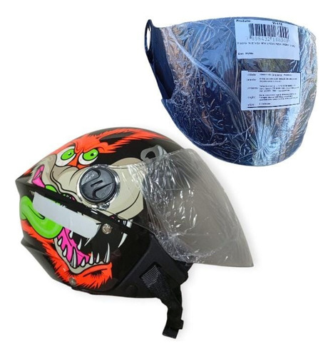 Cascos Protork New Liberty3 Importados. + Visor Oscuro!!! Negro Solido L