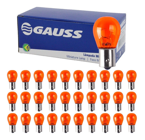 Kit 30 Lampadas 12v Luz Do Pisca Pino Reverso Gauss Gl1056a