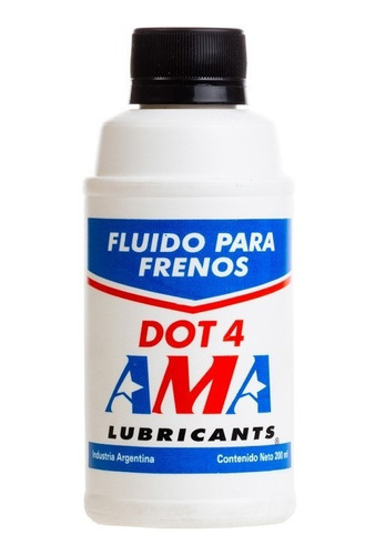 Liquido De Frenos Ama Oil Brake Fluid Dot 4 200 Cm3