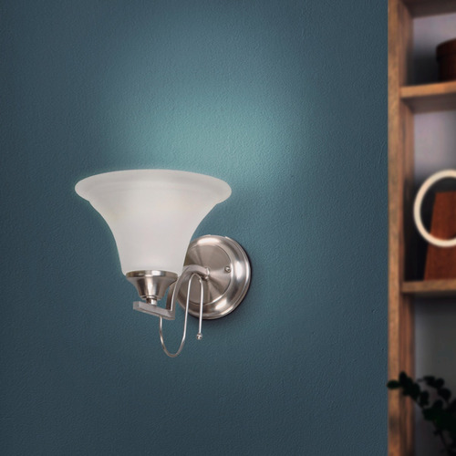 Aplique De Pared Lumimexico 8609-4 Níquel Satinado 60w E27 1 Luz