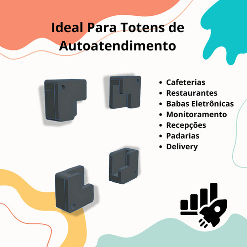 Suporte De Parede Para Tablet Trava Anti Furto Universal Nf