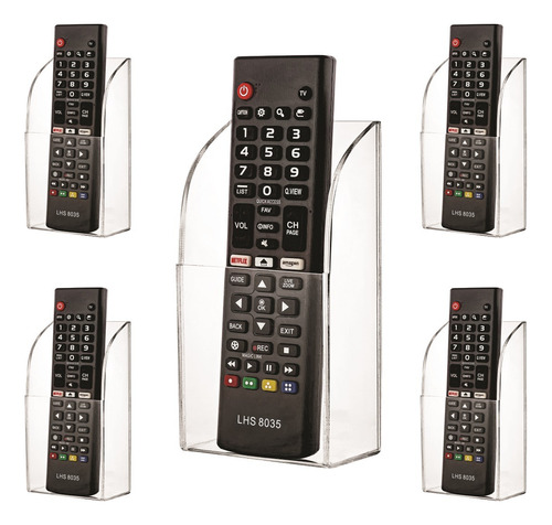 Suporte Acrílico Para Controle Remoto - Kit C/ 5 Peças