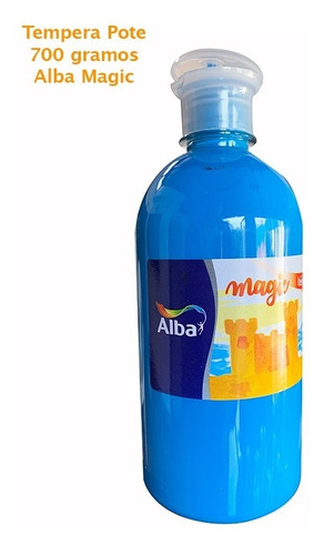 Tempera Alba Magic 700gr Colores Fluo Y Cromaticos Color Cyan