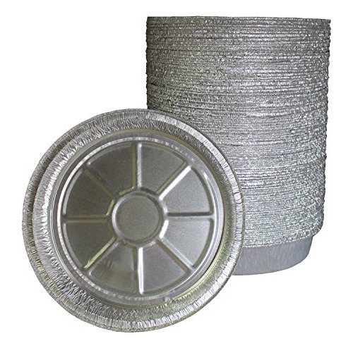 9 Inch Round Tin Foil Pans Disposable Aluminum - Freeze...