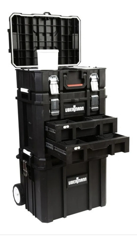 Caja Carro Herramientas 3 En 1 Impermeable Modular + Cajones