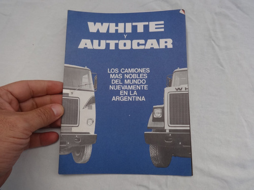Folleto White Autocar Antiguo No Manual Camion Road Boss 