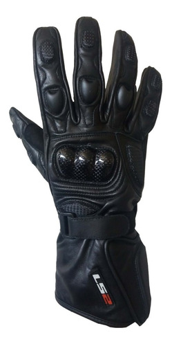 Guantes De Cuero Moto Ls2 Moto 2 Long Negro