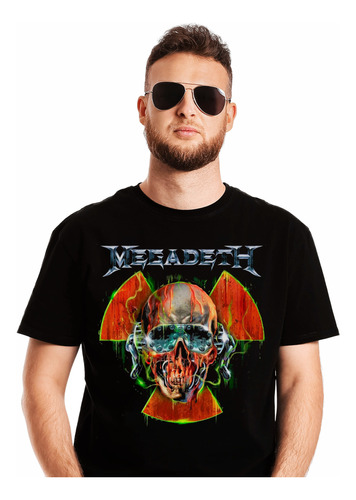 Polera Megadeth Radioactive Vic Logo Metal Abominatron