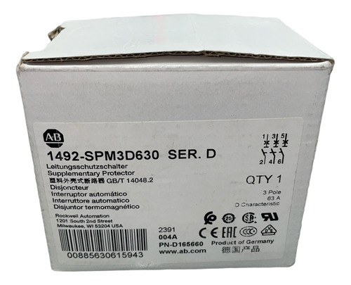 1492-spm3d630 Allen Bradley Interruptor Trifásico 63a