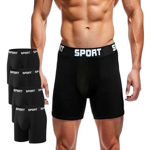 Boxer Ake&linakl Pack 4 Caballero Liso Transpirable Algodón