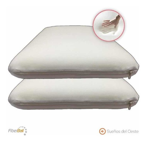 Combo Dos Almohadas Fiberball Petit Viscoelásticas Memory