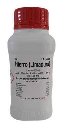 Hierro Metal (limadura) R. A. De 500 G Fagalab