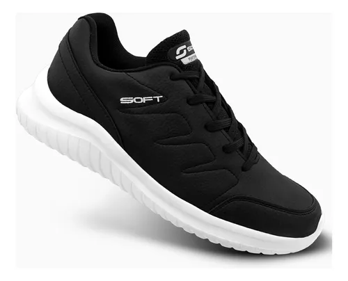 Zapatillas Escolar Negro blanco Art. 680 Numero 36 Al 41