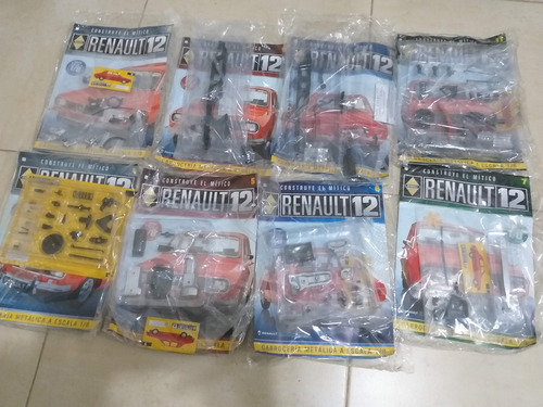 1/8 Eaglemoss Renault 12 Fascículos Del 1 Al 8 Y 10,18 Rojo (Usado)
