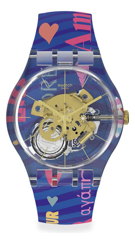 Reloj Swatch Love Notes By Swatch Suok147-005 Color de la correa Multicolor Color del bisel Transparente Color del fondo Transparente