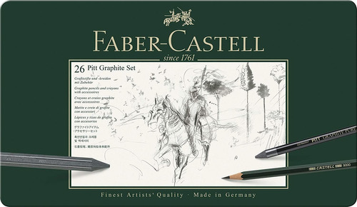 Set Juego De Lapices Grafito Faber Castell Pitt 26 Piezas