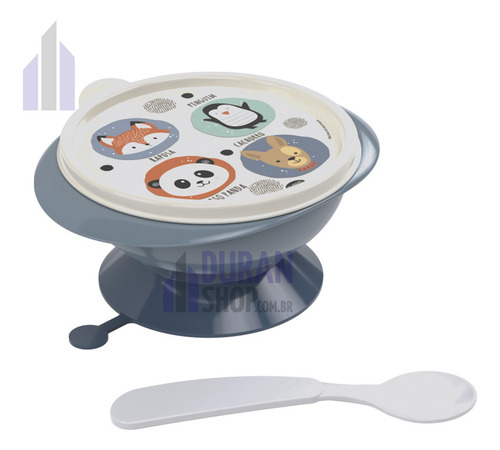 Imagem 4 de 6 de Kit Prato Infantil Térmico Tigela Papinha Copo Bichinhos