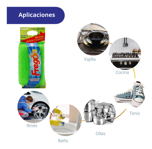Fibra Para Trastes Fregon 84987 - 3 Pzs