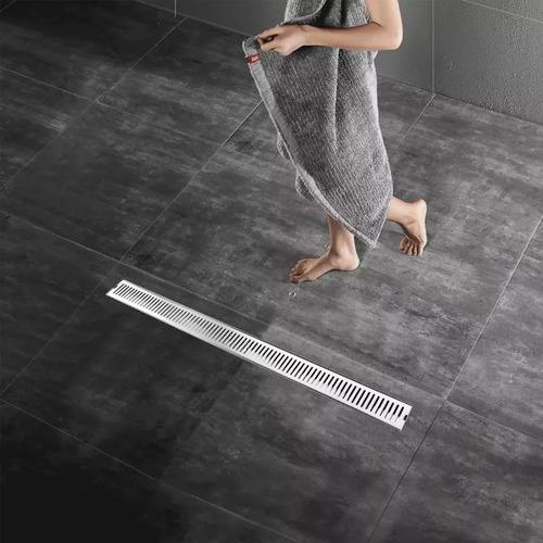 10×80cm Drenaje Piso Ducha Cubierta Eliminación Acero Inoxid