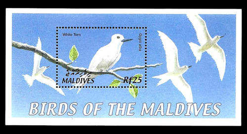 Maldivas 2002 Fauna Aves Pajaros S/s Yv Bl 495 Mnh
