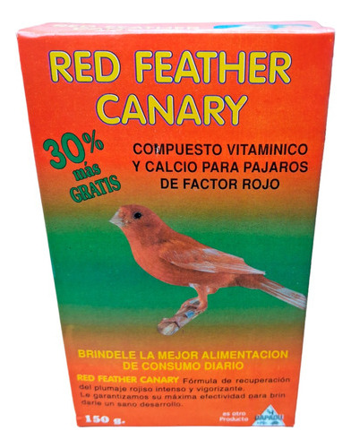 Alimento Alta Calidad Calcio Vitaminas Canarios Rojos 150g