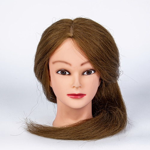 Cabezal De Maniquí De 66 Cm, 100% Cabello Humano, Incluye So