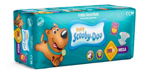 Fralda Baby Scooby-doo - Mega - Tamahos: M / G / Xg / Xxg