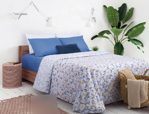 Combo Sommier Y Colchón Piero Almohadas Sábanas Y Acolchado