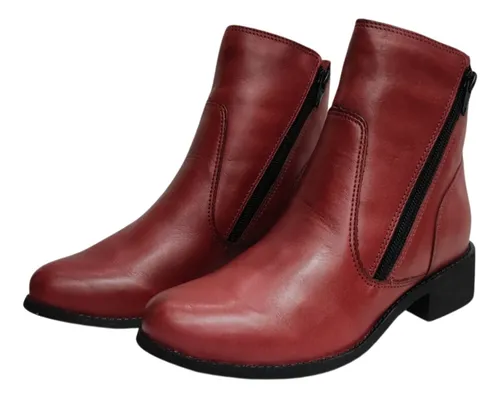 Bota via best sale paula de couro