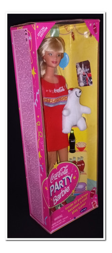 Barbie Coca-cola Party, 32x10 Cms. Aprox. Mattel 1998 (Usado)