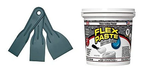 Sellador Flex Seal Pasta 3 Lb (blanco) + Set De 3 Cuchillos