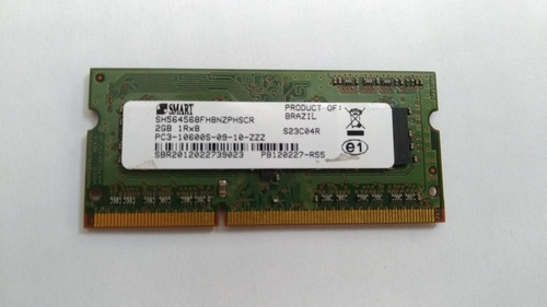 Memória Smart Sh564568fh8nzphscr 2gb 1rx8 Pc3-10600s Ddr3 (Usado)