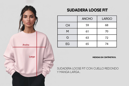 Sudadera Mujer Stitch Ugly Pullover Loose Fit