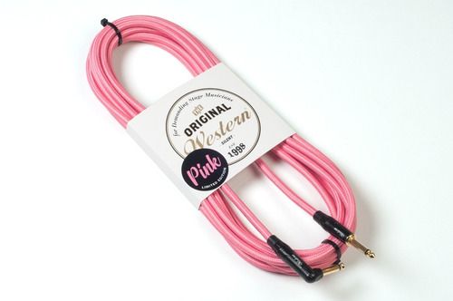 Cable Instrumentos Western Pink Nl30 Recto Angular 3mts Tela