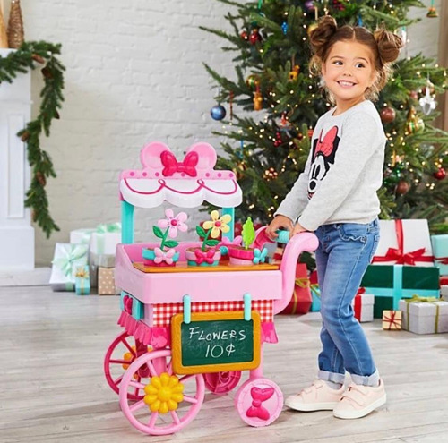 Minnie Mouse O Mimi Set Carrito De Flores