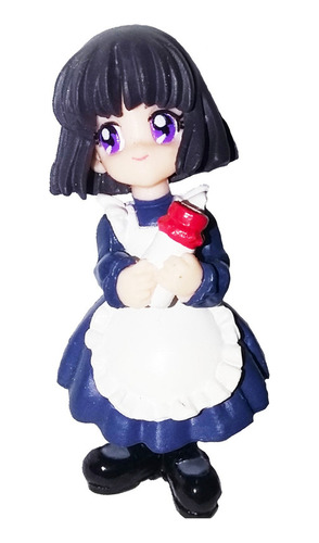 Figura Llavero Sailor Moon Hotaru Tomoe Maid Sirvienta 5cm
