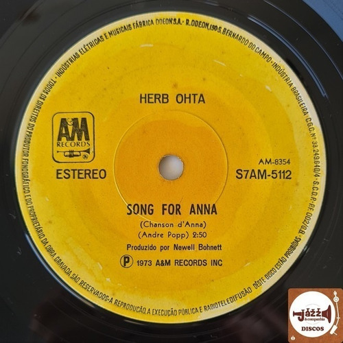 Compacto Herb Ohta - Song For Anna / Keeping You Company 