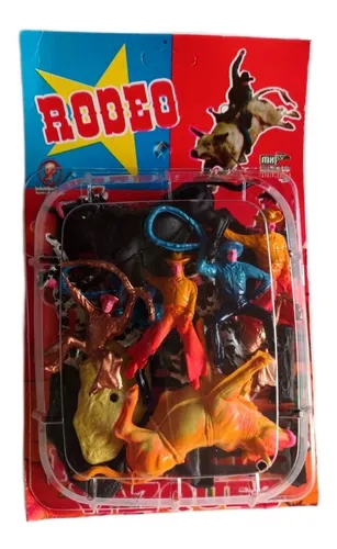 Set De Rodeo De Pl stico Juguete Vaqueros Toros