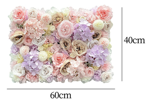 Panel De Pared Con Flores Artificiales En Tonos Estilo A