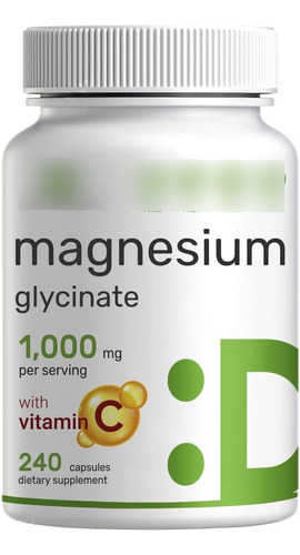 Glicinato De Magnesio 240caps - Unidad a $960