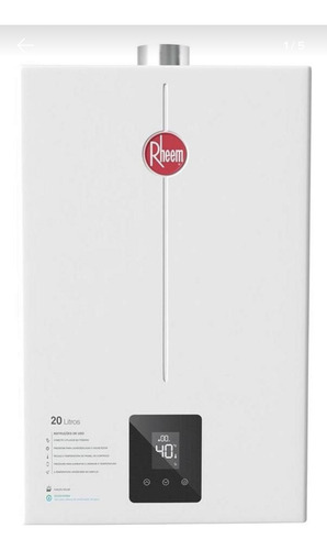 Aquecedor A Gás Rheem Digital Gn 20l Com Kits Ducha Brinde