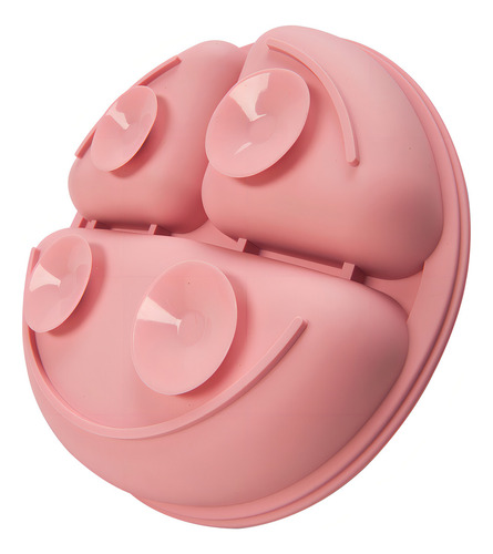 Prato Com Ventosa De Silicone Para Bebês E Criança Buba Cor Rosa