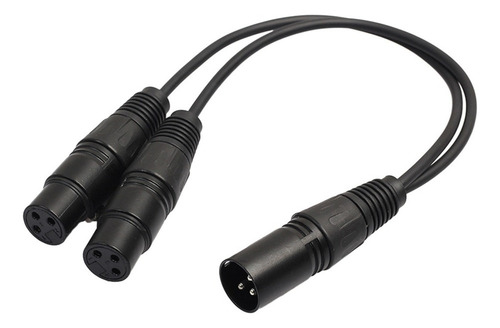 .. Cabo Adaptador De Áudio Balanceado Xlr Macho Para 2 Xlr