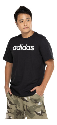 Camiseta Masculina adidas Manga Curta Logo Linear